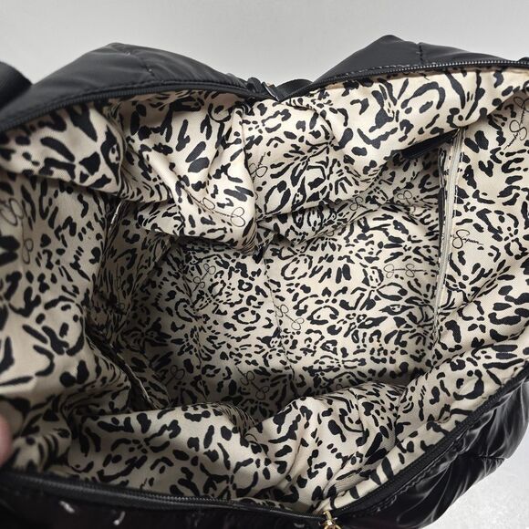 Jessica Simpson Natalie Black Weekender Duffel Travel Bag - Picture 3 of 9